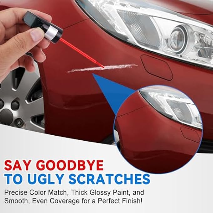 xdotoar TOUCH UP PAINT FOR CARS, PURE RED CAR PAINT SCRATCH REPAIR, AUTO PAINT REPAIR PEN, AUTOMOTIVE SCRATCH REMOVER, PROFESSIONAL SEAMLESS COVERAGE, COLOR ACCURATE, LONG LASTING ADHENSION, FAST DRYING - Image 3